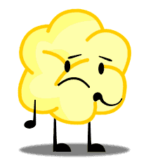 popcorn with sad face